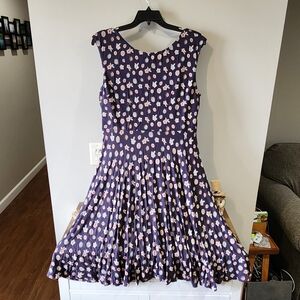 Loft floral sleeveless dress w/ back tie